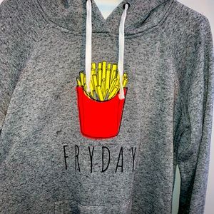 Grey Oversized Vintage Graphic Hoodie